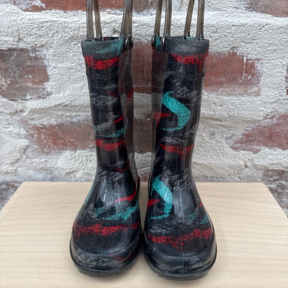 Western Chief Kids Shark Light Up, Gray Rain Boots Size 7
